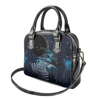 New Zealand Tui Bird Shoulder Handbag Matariki Poetry Pattern Galaxy Style LT03 - Polynesian Pride