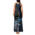 New Zealand Tui Bird Tank Maxi Dress Matariki Poetry Pattern Galaxy Style