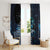 New Zealand Tui Bird Window Curtain Matariki Poetry Pattern Galaxy Style