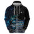 New Zealand Tui Bird Zip Hoodie Matariki Poetry Pattern Galaxy Style