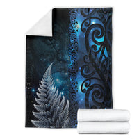 New Zealand Matariki Blanket The Tribal Maori Face and Silver Fern LT03 - Polynesian Pride
