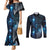 New Zealand Matariki Couples Matching Mermaid Dress and Long Sleeve Button Shirt The Tribal Maori Face and Silver Fern