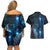 New Zealand Matariki Couples Matching Off Shoulder Short Dress and Hawaiian Shirt The Tribal Maori Face and Silver Fern