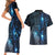 New Zealand Matariki Couples Matching Short Sleeve Bodycon Dress and Hawaiian Shirt The Tribal Maori Face and Silver Fern