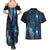 New Zealand Matariki Couples Matching Summer Maxi Dress and Hawaiian Shirt The Tribal Maori Face and Silver Fern