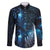 New Zealand Matariki Family Matching Long Sleeve Bodycon Dress and Hawaiian Shirt The Tribal Maori Face and Silver Fern