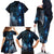 New Zealand Matariki Family Matching Off The Shoulder Long Sleeve Dress and Hawaiian Shirt The Tribal Maori Face and Silver Fern