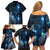 New Zealand Matariki Family Matching Off Shoulder Short Dress and Hawaiian Shirt The Tribal Maori Face and Silver Fern