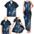 New Zealand Matariki Family Matching Tank Maxi Dress and Hawaiian Shirt The Tribal Maori Face and Silver Fern