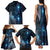 New Zealand Matariki Family Matching Tank Maxi Dress and Hawaiian Shirt The Tribal Maori Face and Silver Fern