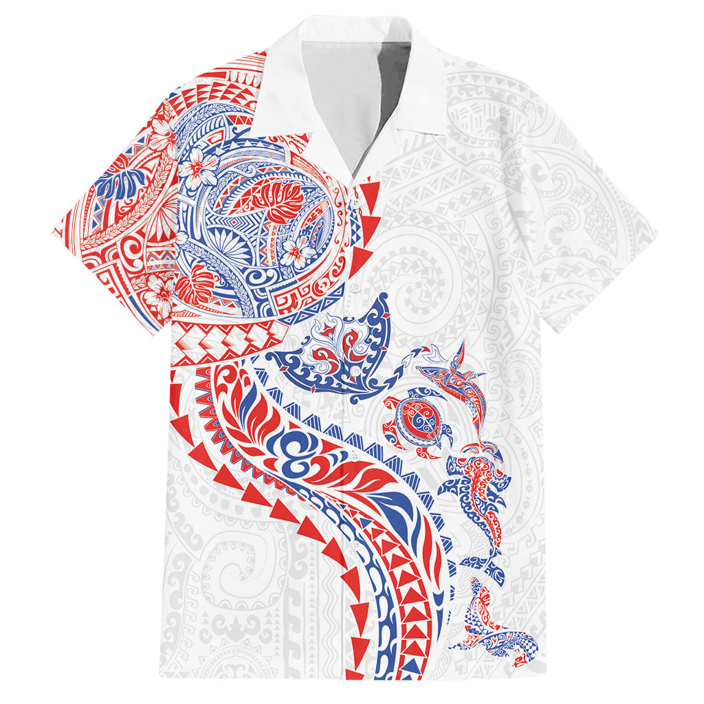 Hawaiian Kakau Tribal Sea Animals Tattoos Hawaiian Shirt Hawaii Flag Color Inspired LT03 Multicolor - Polynesian Pride