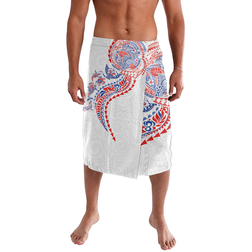 Hawaiian Kakau Tribal Sea Animals Tattoos Lavalava Hawaii Flag Color Inspired LT03 Multicolor - Polynesian Pride
