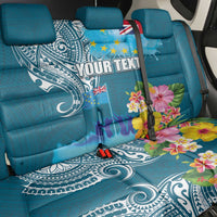 Personalised Tuvalu Independence Day Back Car Seat Cover Tuvaluan Tribal Flag Style LT03 - Polynesian Pride