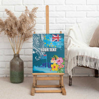 Personalised Tuvalu Independence Day Canvas Wall Art Tuvaluan Tribal Flag Style LT03 - Polynesian Pride