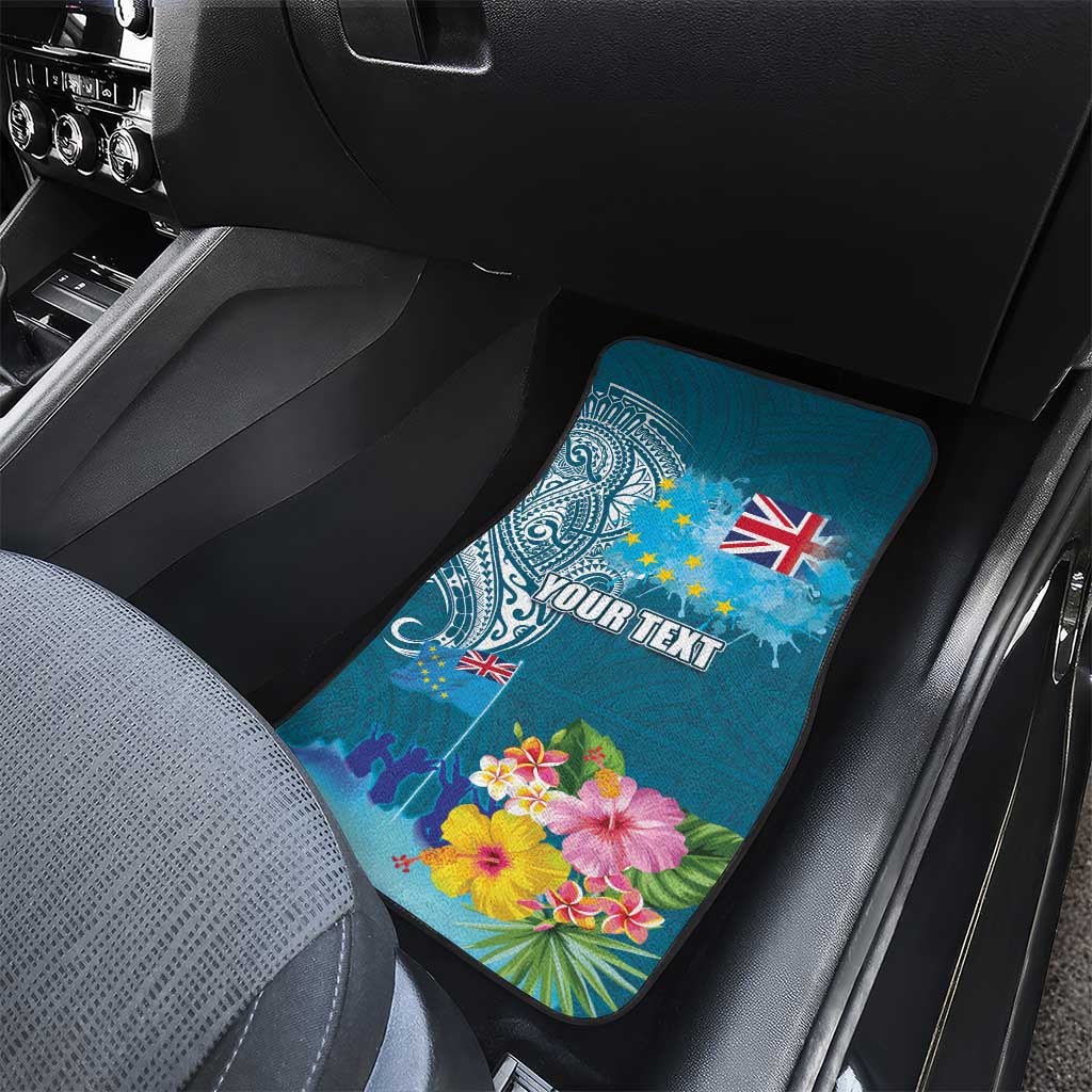 Personalised Tuvalu Independence Day Car Mats Tuvaluan Tribal Flag Style LT03 - Polynesian Pride