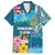 Personalised Tuvalu Independence Day Family Matching Long Sleeve Bodycon Dress and Hawaiian Shirt Tuvaluan Tribal Flag Style