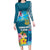 Personalised Tuvalu Independence Day Family Matching Long Sleeve Bodycon Dress and Hawaiian Shirt Tuvaluan Tribal Flag Style