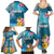 Personalised Tuvalu Independence Day Family Matching Summer Maxi Dress and Hawaiian Shirt Tuvaluan Tribal Flag Style