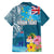 Personalised Tuvalu Independence Day Family Matching Summer Maxi Dress and Hawaiian Shirt Tuvaluan Tribal Flag Style