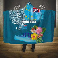 Personalised Tuvalu Independence Day Hooded Blanket Tuvaluan Tribal Flag Style LT03 - Polynesian Pride