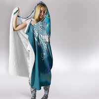 Personalised Tuvalu Independence Day Hooded Blanket Tuvaluan Tribal Flag Style LT03 - Polynesian Pride