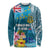 Personalised Tuvalu Independence Day Long Sleeve Shirt Tuvaluan Tribal Flag Style