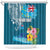 Personalised Tuvalu Independence Day Shower Curtain Tuvaluan Tribal Flag Style