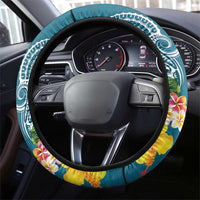 Tuvalu Independence Day Steering Wheel Cover Tuvaluan Tribal Flag Style LT03 - Polynesian Pride