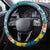 Tuvalu Independence Day Steering Wheel Cover Tuvaluan Tribal Flag Style