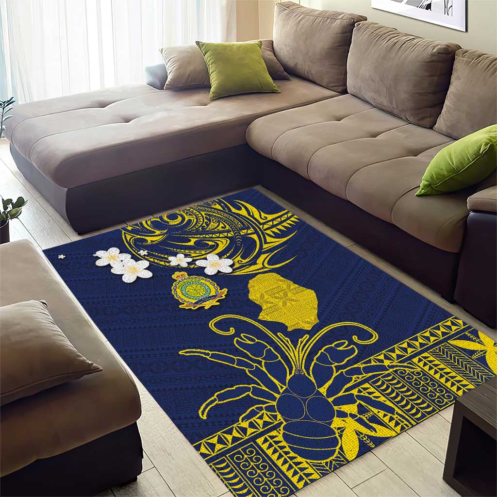 Niue Independence Day Area Rug Hiapo Pattern Fiti Pua and Uga LT03 - Polynesian Pride