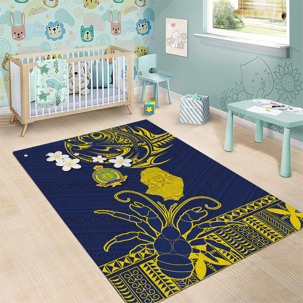 Niue Independence Day Area Rug Hiapo Pattern Fiti Pua and Uga LT03 - Polynesian Pride