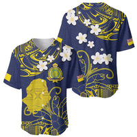 Niue Independence Day Baseball Jersey Hiapo Pattern Fiti Pua and Uga LT03 - Polynesian Pride