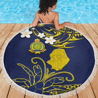 Niue Independence Day Beach Blanket Hiapo Pattern Fiti Pua and Uga LT03 - Polynesian Pride