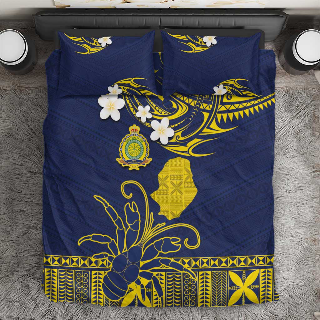 Niue Independence Day Bedding Set Hiapo Pattern Fiti Pua and Uga LT03 Yellow - Polynesian Pride
