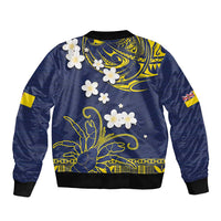 Niue Independence Day Bomber Jacket Hiapo Pattern Fiti Pua and Uga LT03 - Polynesian Pride