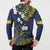 Niue Independence Day Button Sweatshirt Hiapo Pattern Fiti Pua and Uga