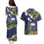 Niue Independence Day Couples Matching Puletasi and Hawaiian Shirt Hiapo Pattern Fiti Pua and Uga