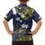 Niue Independence Day Family Matching Short Sleeve Bodycon Dress and Hawaiian Shirt Hiapo Pattern Fiti Pua and Uga