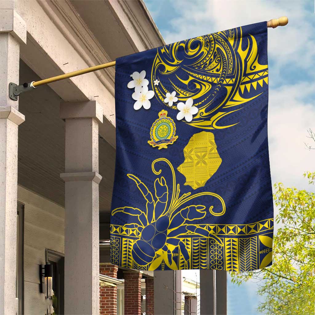 Niue Independence Day Garden Flag Hiapo Pattern Fiti Pua and Uga LT03 House Flag Yellow - Polynesian Pride