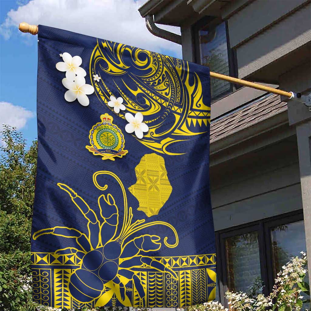 Niue Independence Day Garden Flag Hiapo Pattern Fiti Pua and Uga LT03 - Polynesian Pride