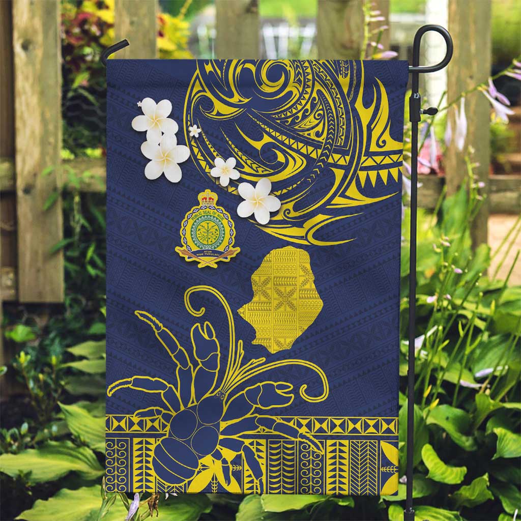 Niue Independence Day Garden Flag Hiapo Pattern Fiti Pua and Uga LT03 Garden Flag Yellow - Polynesian Pride