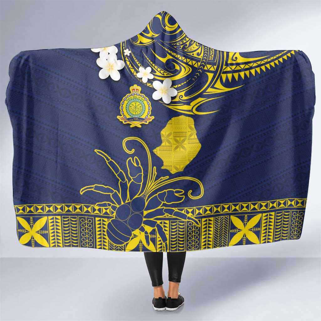 Niue Independence Day Hooded Blanket Hiapo Pattern Fiti Pua and Uga