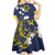 Niue Independence Day Kid Short Sleeve Dress Hiapo Pattern Fiti Pua and Uga