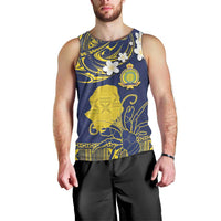 Niue Independence Day Men Tank Top Hiapo Pattern Fiti Pua and Uga LT03 - Polynesian Pride