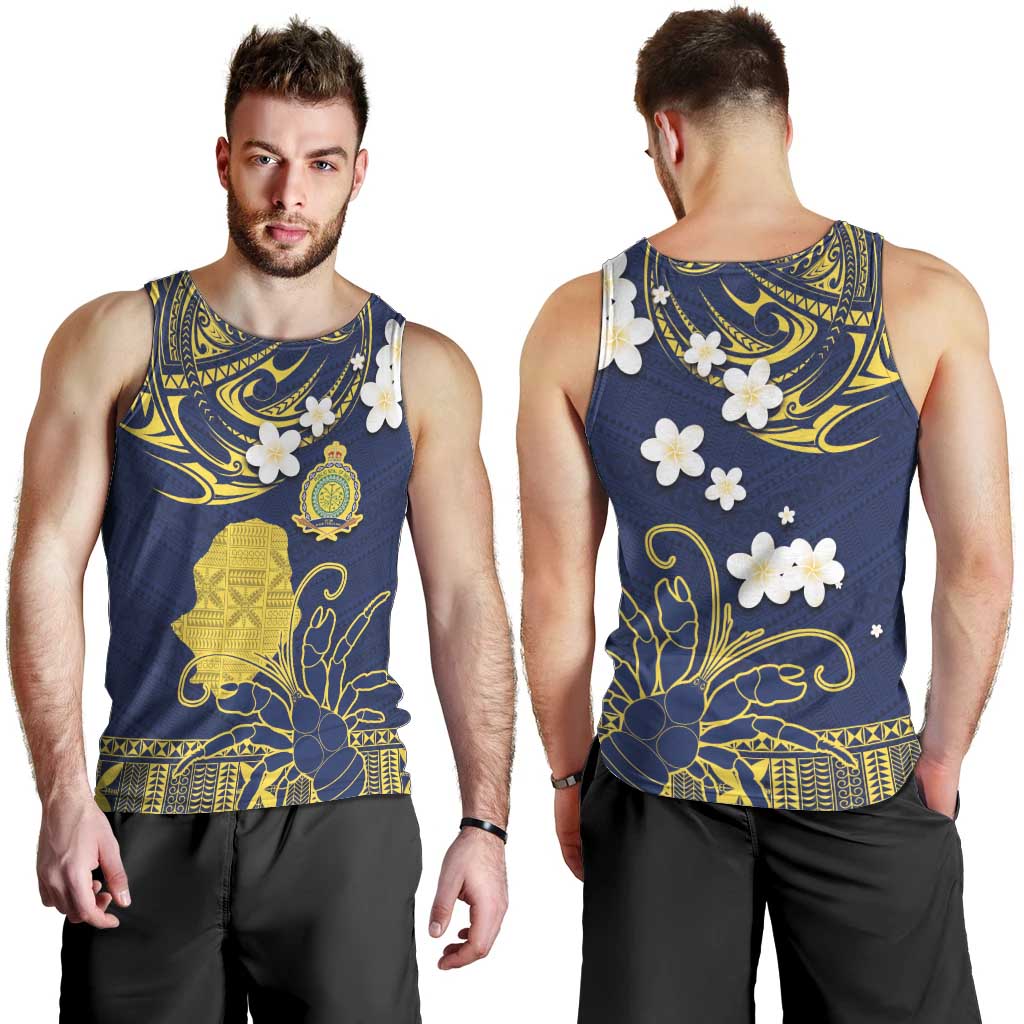 Niue Independence Day Men Tank Top Hiapo Pattern Fiti Pua and Uga LT03 - Polynesian Pride