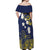 Niue Independence Day Off Shoulder Maxi Dress Hiapo Pattern Fiti Pua and Uga