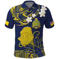Niue Independence Day Polo Shirt Hiapo Pattern Fiti Pua and Uga LT03 Yellow - Polynesian Pride
