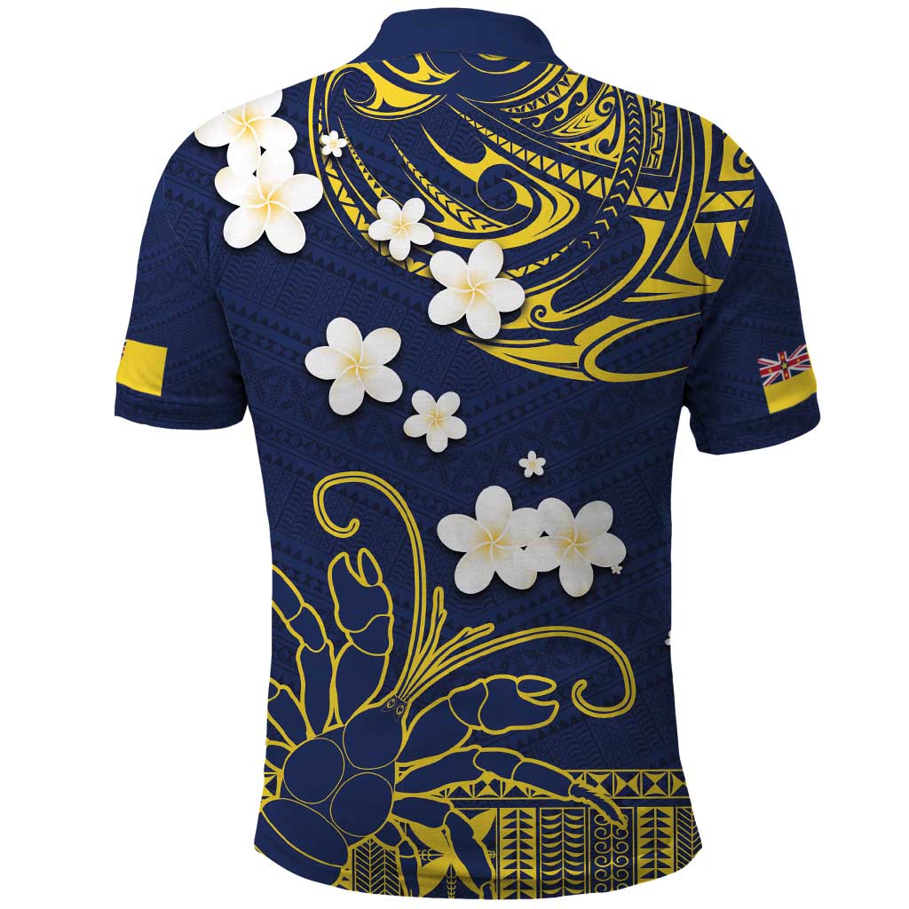 Niue Independence Day Polo Shirt Hiapo Pattern Fiti Pua and Uga LT03 - Polynesian Pride