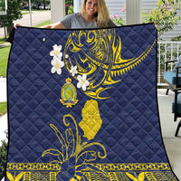 Niue Independence Day Quilt Hiapo Pattern Fiti Pua and Uga LT03 Yellow - Polynesian Pride