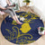 Niue Independence Day Round Carpet Hiapo Pattern Fiti Pua and Uga